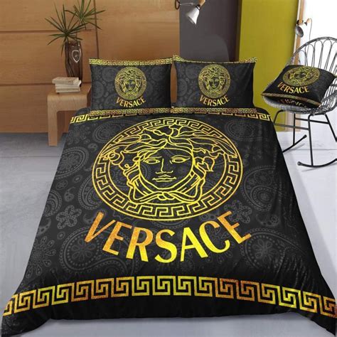 versace black bed sheets|versace comforters on sale.